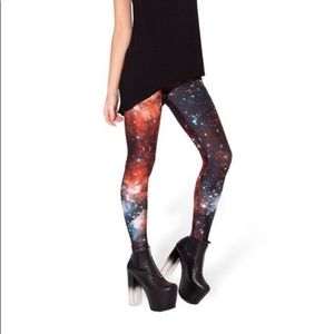 Blackmilk Red Galaxy Leggings